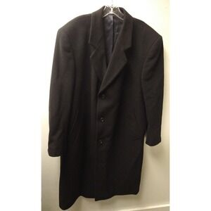 Silver Cloud Wool Blend Topcoat Men's 46R Full Length Peacoat EUC